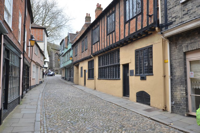 Tudor Houses on Elm Hill in Norwich