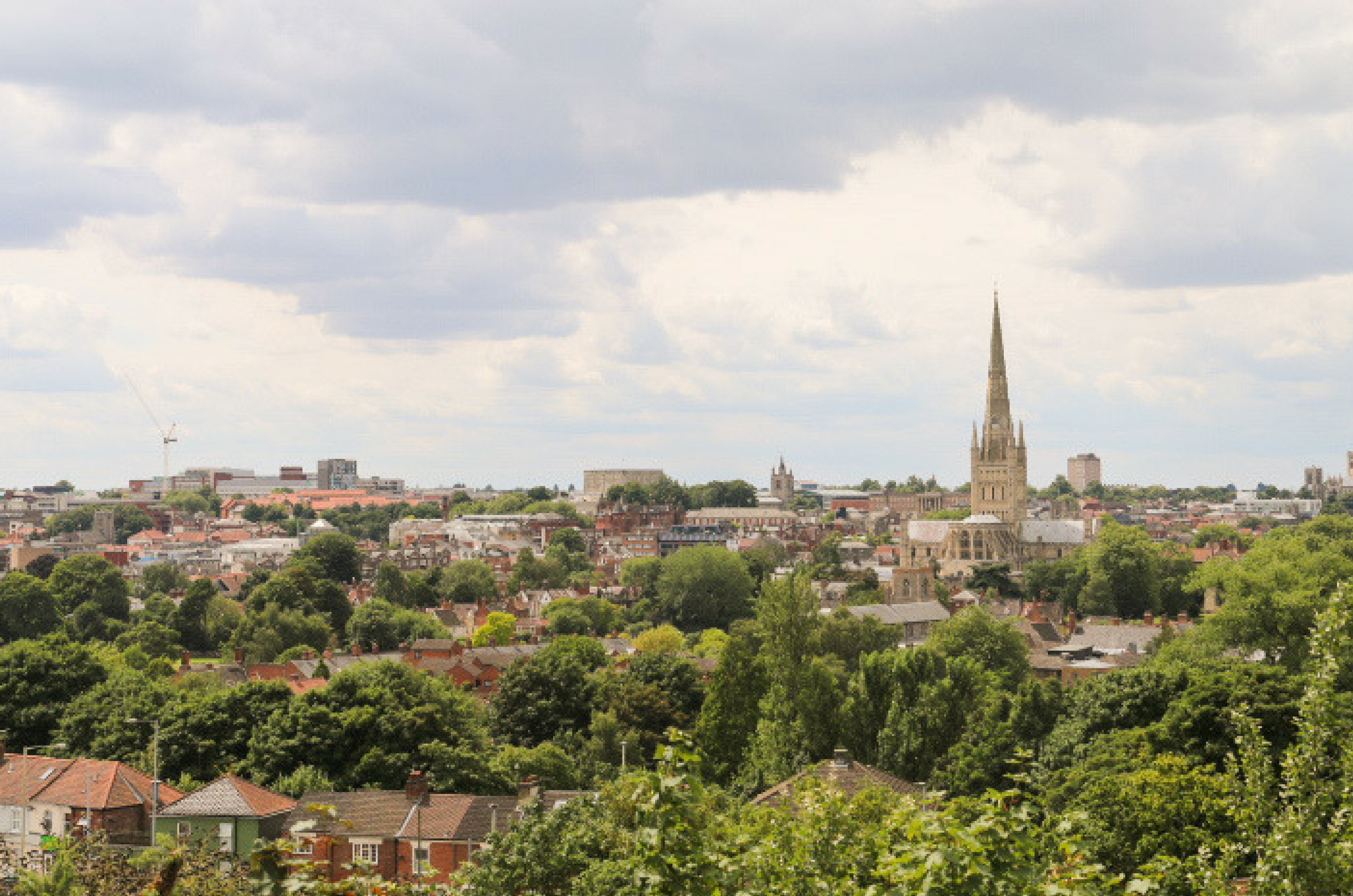 View over Norwich city centre
